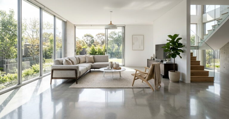 Modern concrete interior