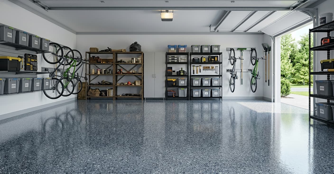 Modern Organized Garage Storage Interior